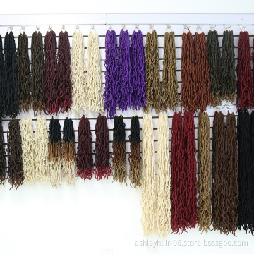 Julianna 18 24 36 Inch Handmade Extra Long Loc Extensions Vendors Instant Fux Hair Synthetic Braid Prelooped Crochet Faux Locs